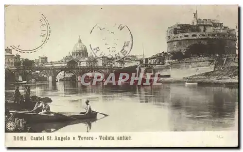 Ansichtskarte AK Italie Italia Castel St Angelo e Teverre Veduta antica