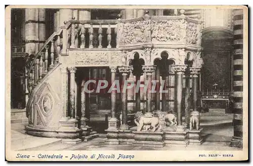 Ansichtskarte AK Italie Italia Siena Cattedrale Pulpito di Niccolo Pisano