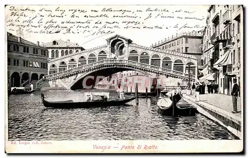 Ansichtskarte AK Italie Italia Venezia Ponte di Rialto