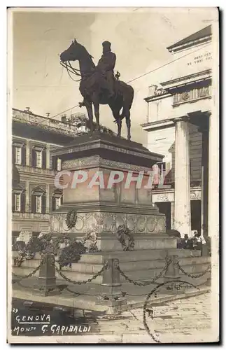 Cartes postales Italie Italia Genova Monumento Garibaldi