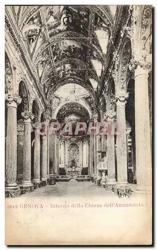 Cartes postales Italie Italia Genova Interno della Chiesa dell Annunziata