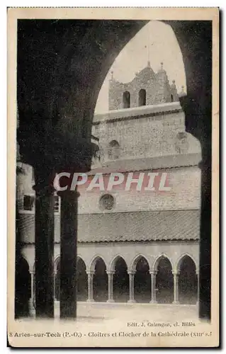 Cartes postales Arles sur Tech Cloitres et clocher de la cathedrale