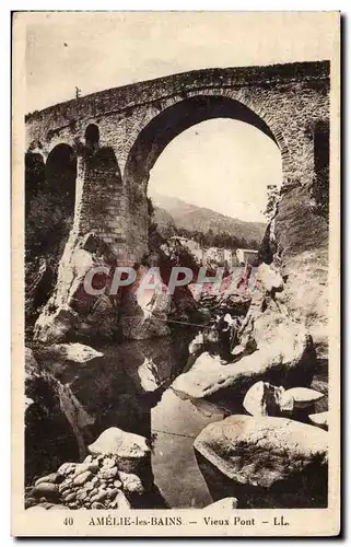 Cartes postales Amelie les Bains Vieux pont