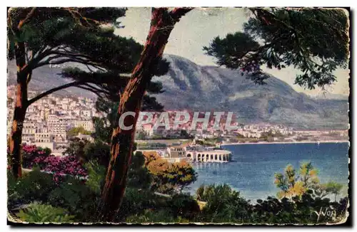 Cartes postales Monaco Monte Carlo Vue generale prise des jardins de Monaco