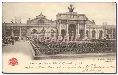 Cartes postales Bruxelles Gare du Midi