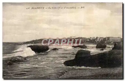 Cartes postales Biarritz La cote