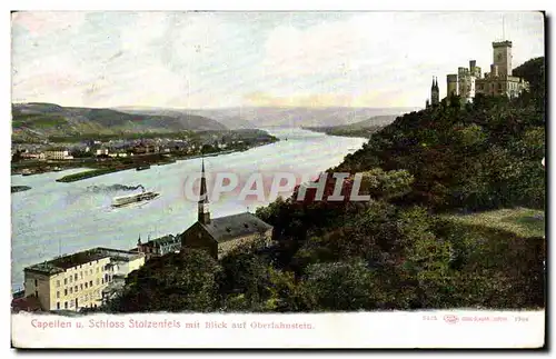 Cartes postales Capellen u Schloss Stolzenfels mit blick auf Oberlahnstein