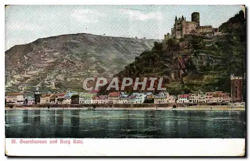 Cartes postales St Goarshausen und Burg Katz