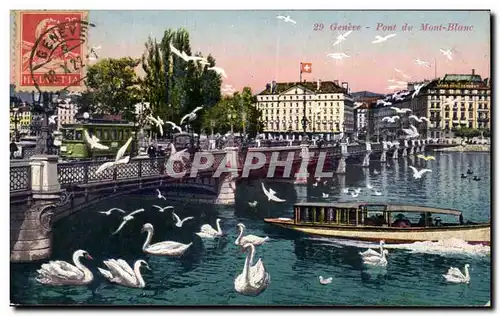 Cartes postales Geneve Pont du Mont Blanc