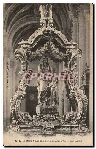 Cartes postales La statue miraculeuse de Sainte Anne d Auray dans l arche