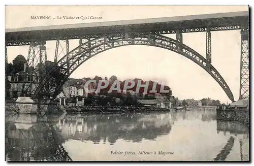 Ansichtskarte AK Mayenne Le viaduc et quai Carnot