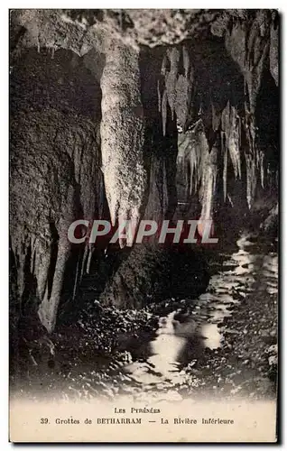 Cartes postales Grottes de Betharram La riviere inferieure