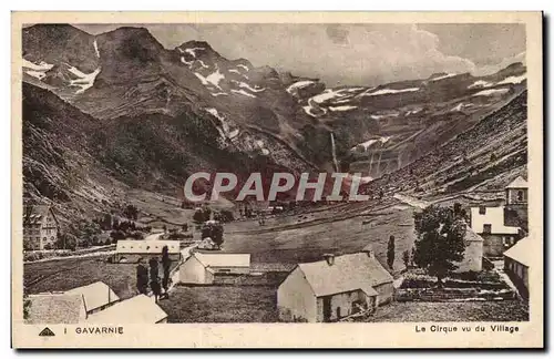 Cartes postales Gavarnie Le cirque vu du village