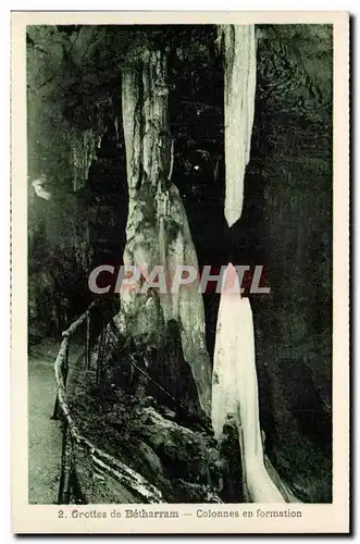 Cartes postales Grottes de Betharram Colonnes en formation