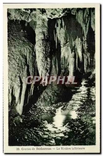 Cartes postales Grottes de Betharram La riviere inferieure