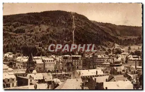 Cartes postales La Bourboule Vue generale et le funiculaire