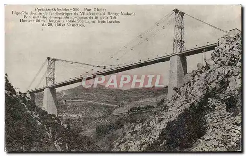 Cartes postales Pont Gisclair Ligne du chemin de fer electrique de Villefranche a Bourg Madame