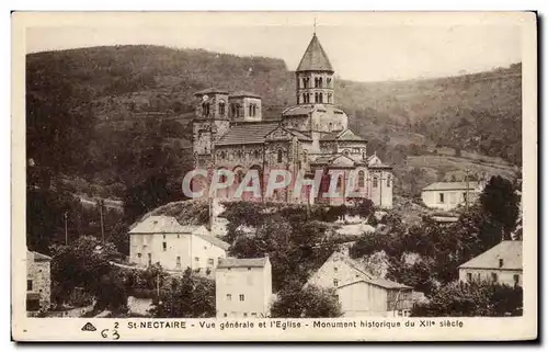 Cartes postales St Nectaire Vue generale et l eglise