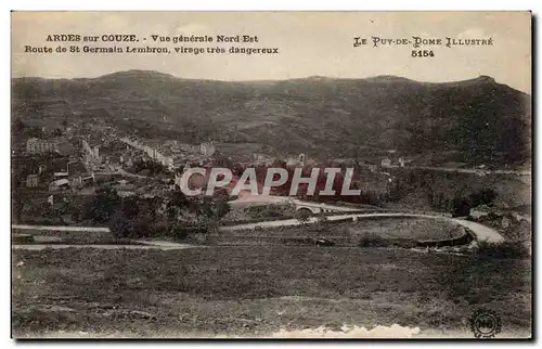 Cartes postales Auvergne Ardes sur Couze Vue generale Nord Est Route de St Germain Lembron Puy de Dome