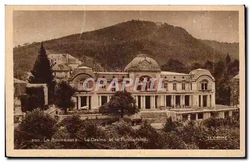 Ansichtskarte AK Auvergne La Bourboule Le casino et le funiculaire