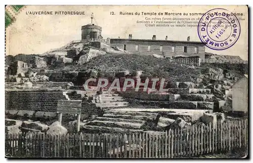 Ansichtskarte AK Auvergne Ruines du temple de Mercure au sommet du Puy de Dome