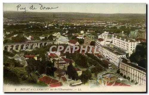 Ansichtskarte AK Auvergne Royat et Clermont vus de l observatoire