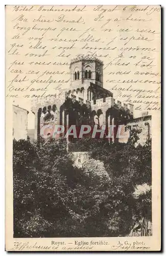 Ansichtskarte AK Auvergne Royat Eglise fortifiee