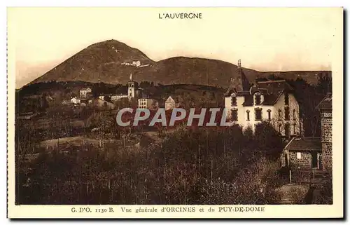 Cartes postales Vue generale d Orcines e du Puy de Dome