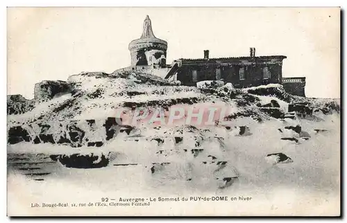 Ansichtskarte AK Auvergne le sommet du Puy de Dome en hiver