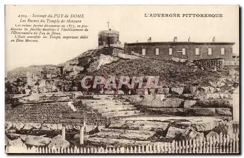 Cartes postales Auvergne le sommet du Puy de Dome