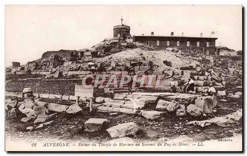 Cartes postales Auvergne Les ruines du temple de Mercure au sommet du Puy de Dome