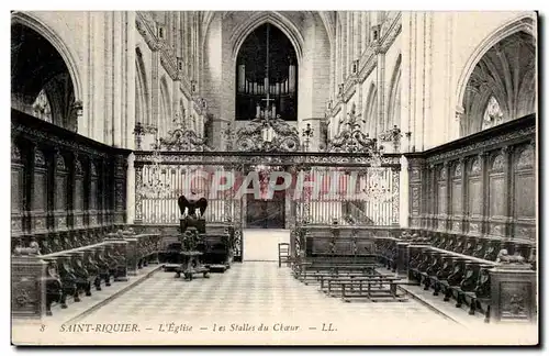 Ansichtskarte AK Saint Riquier L eglise les stalles du choeur