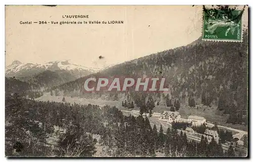 Cartes postales Auvergne Cantal Vue generale de la vallee du Lioran