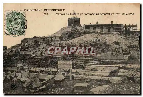 Ansichtskarte AK Auvergne Ruines du temple de Mercure au sommet du Puy de Dome