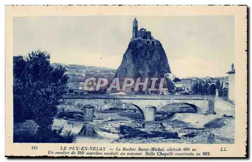 Cartes postales Auvergne Puy en Velay Le rocher Saint Michel