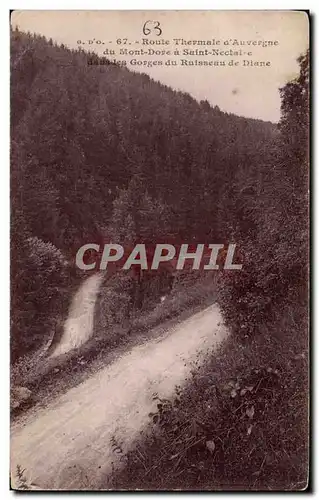 Cartes postales Route thermale d Auvergne du Mont Dore a Saint Nectaire dans les gorges du ruisseau de Diane