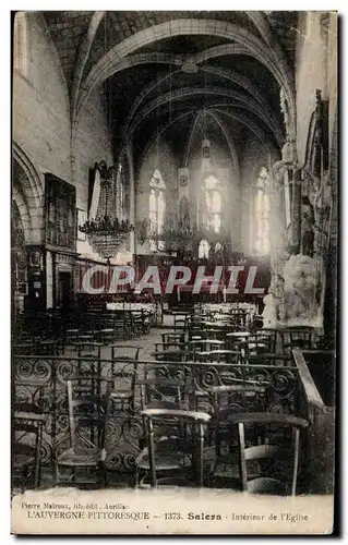 Cartes postales Auvergne Salers Interieur de l eglise