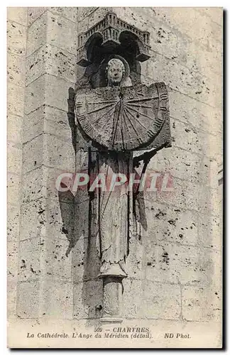 Ansichtskarte AK Chartres La cathedrale L ange du Meridien