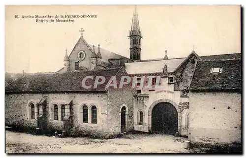 Cartes postales Ancien monastere de la Pierre qui Vire Entree du monastere