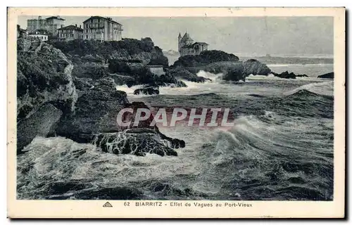 Cartes postales Biarritz Effet de vagues au Port Vieux