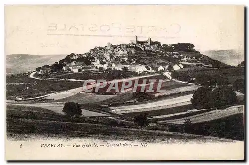 Cartes postales Vezelay Vue generale