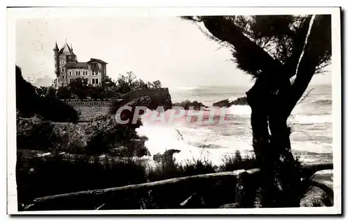 Cartes postales moderne Biarritz La villa Belza par gros temps