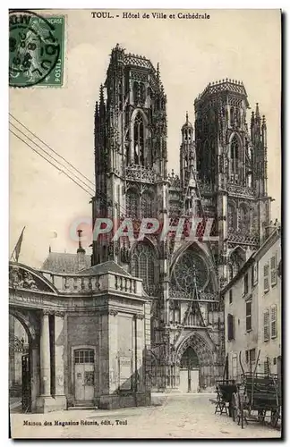 Cartes postales Toul Hotel et cathedrale