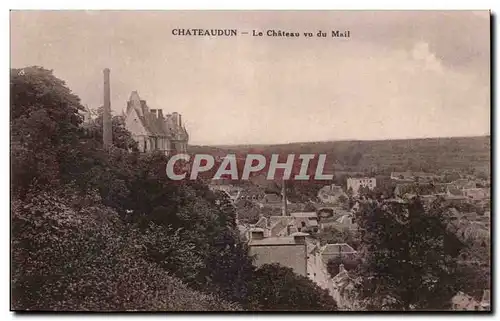 Cartes postales Chateaudun Le chateau vu du Mail