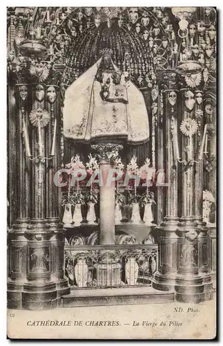 Ansichtskarte AK Cathedrale de Chartres La vierge du pilier