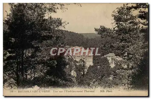 Cartes postales Bagnoles de l Orne Vue sur l etablissement thermal