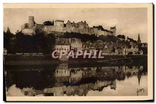 Cartes postales Chateau de Chinon vu des bords de la Vienne