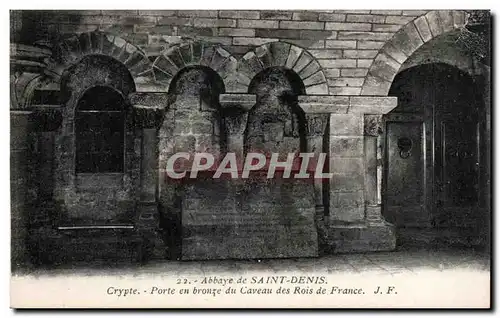 Ansichtskarte AK Abbaye de Saint Denis Crypte Porte en bronze du caveau des rois de France