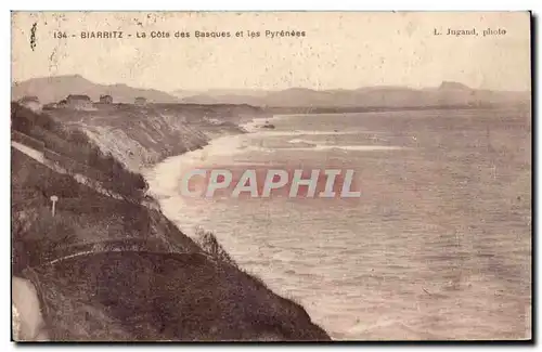 Cartes postales Biarritz La cote des Basques et les Pyrenees