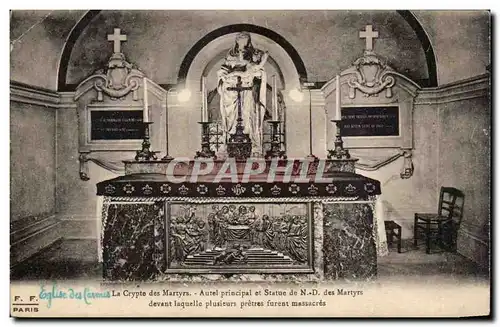 Cartes postales Eglise des Carmes Crypte des martyrs